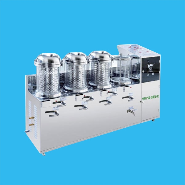 Computer mixing and energy saving two frying decocting packaging machine series DP2000-3 (3+1) type